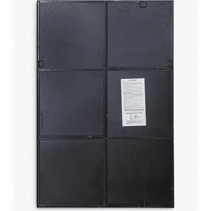 Broadheath Mirror 122x81cm - Black & Silver - Image 3