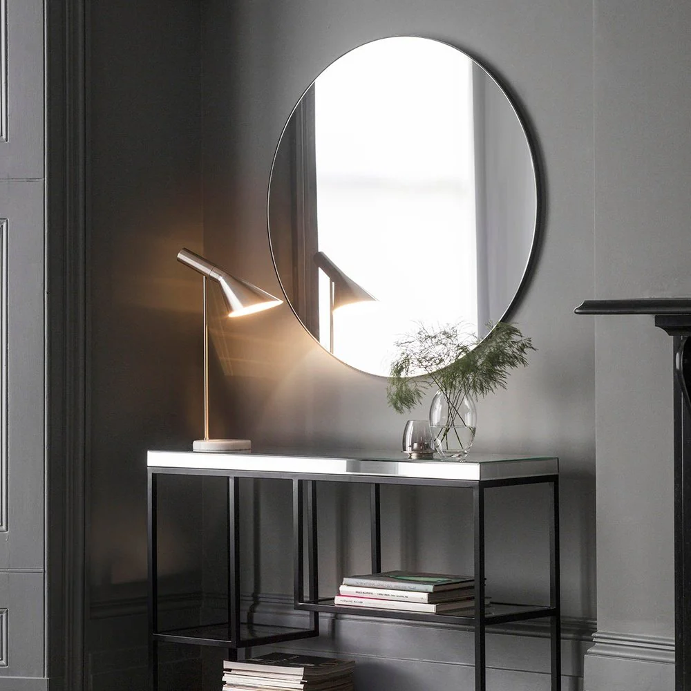 Hayle Round Mirror 100x100cm - Black - Image 3