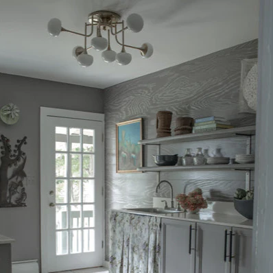 Fleming 8 Light Semi Flush Light - Aged Brass - Image 3