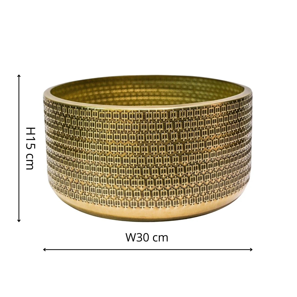 Solis Embossed Bowl - Gold - Image 4