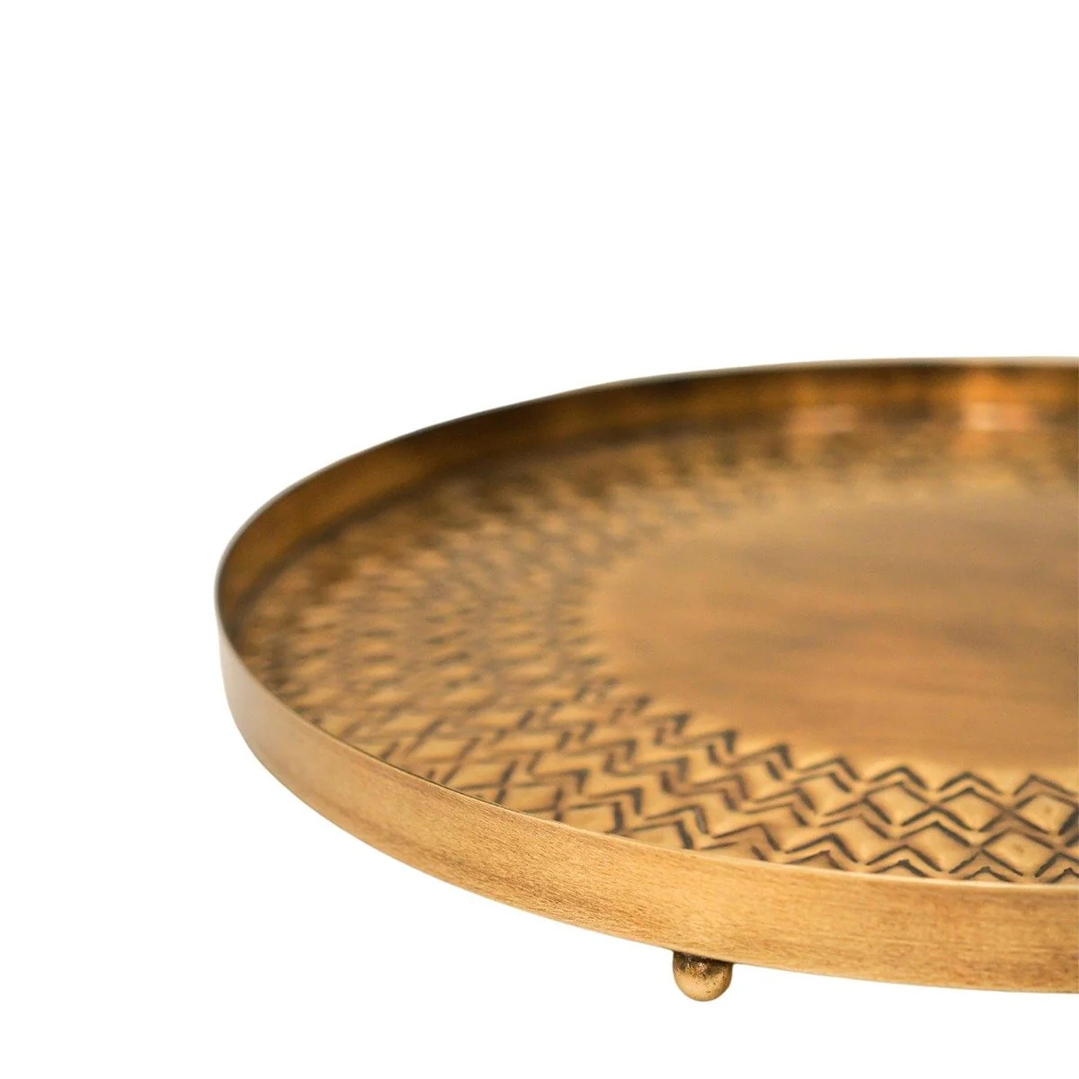 Solis Embossed Tray - Gold - Image 3