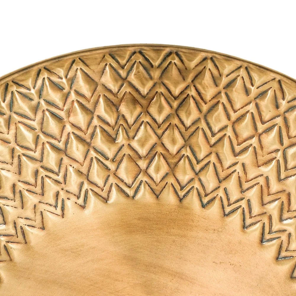 Solis Embossed Tray - Gold - Image 4