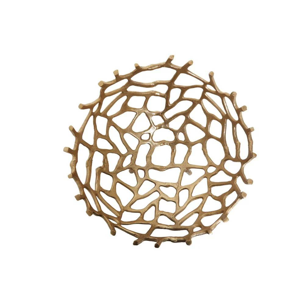 Pramoda Large Coral Effect Bowl - Gold - Image 3