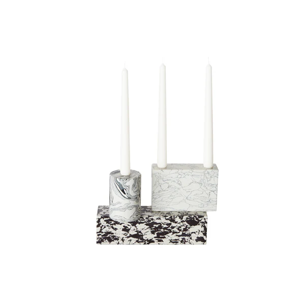 Swirl Candelabra - Black & White - Image 3